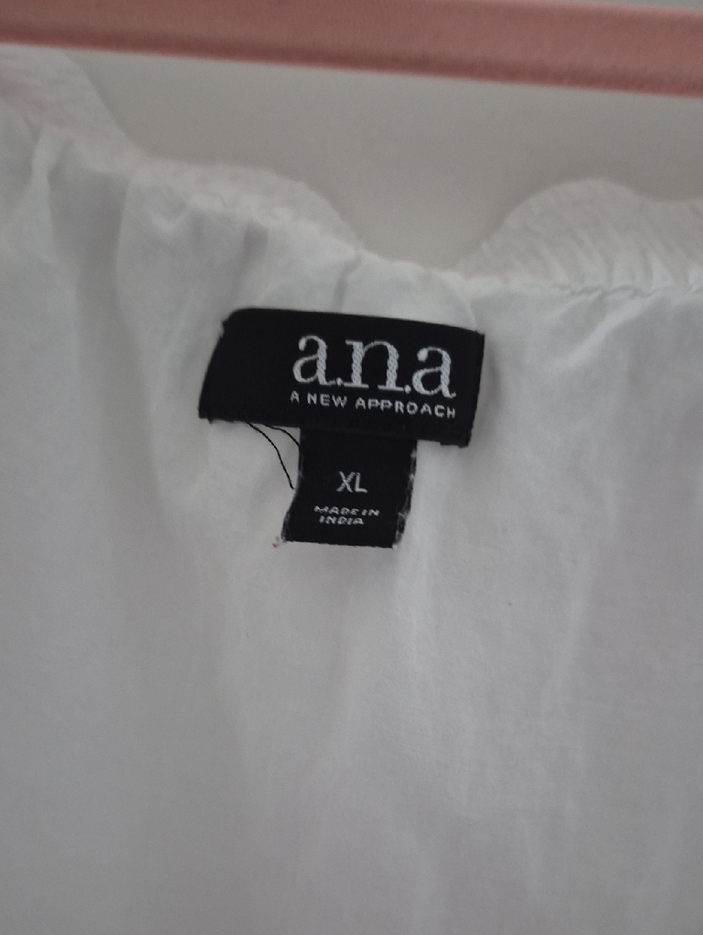 a.n.a White Off-Shoulder Eyelet Ruffle Top - Picture 2 of 4